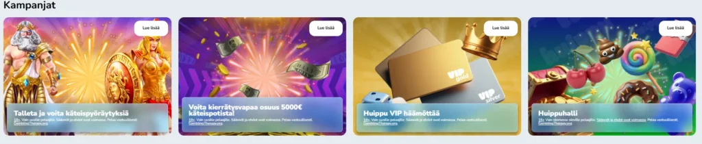 Huippukasinolla on paljon hyviä kampanjoita
