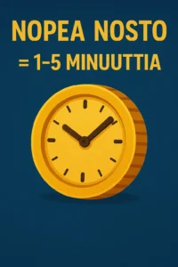 Nopea nosto on 1-5 minuuttia