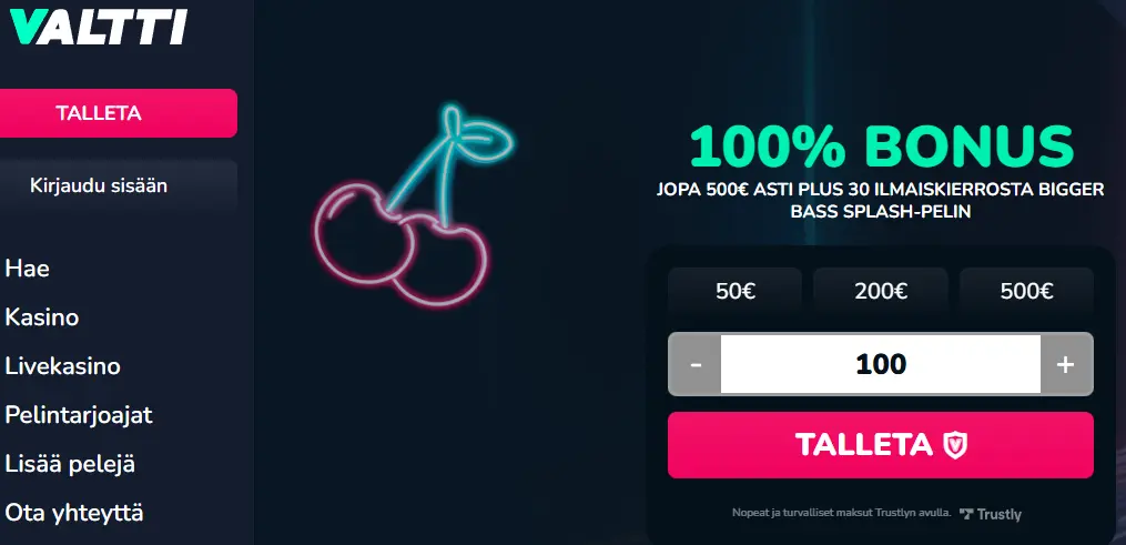 valtti kasino ensivaikutelma
