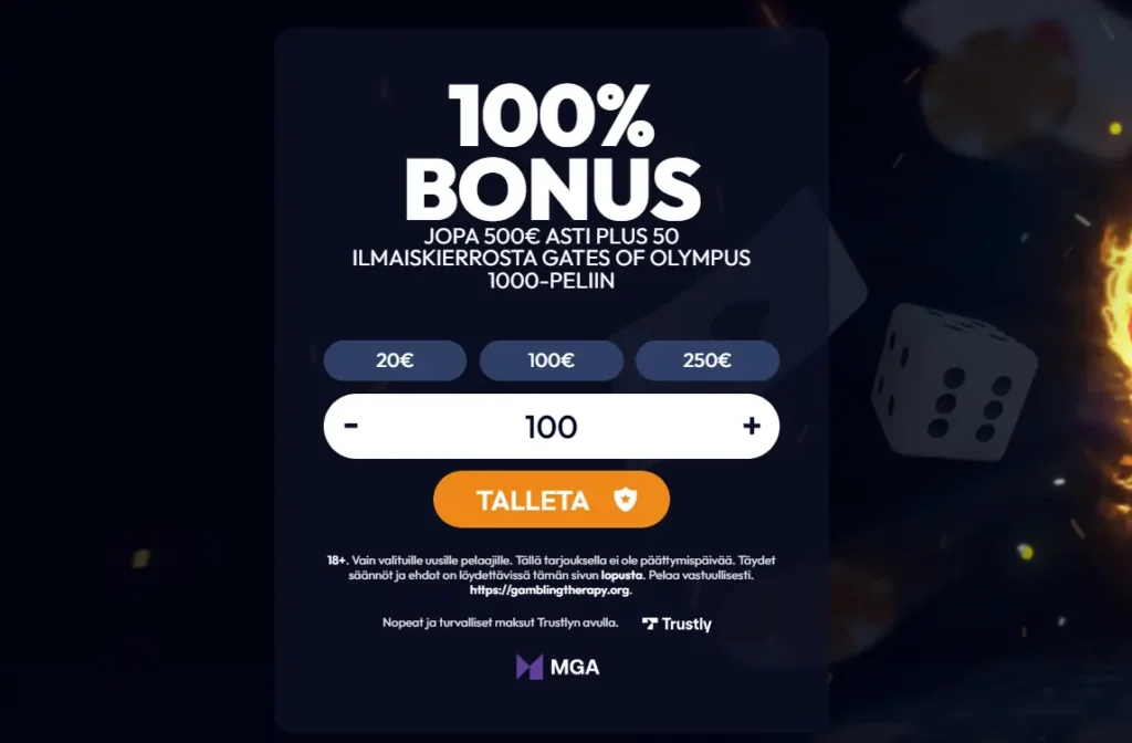 ensivaikutelma kunkku kasinolla