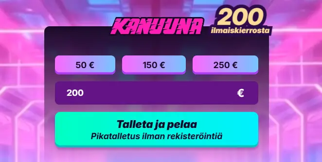kanuuna kasinon ensivaikutelma