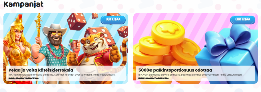 Munkilla on paljon mielenkiintoisia kampanjoita