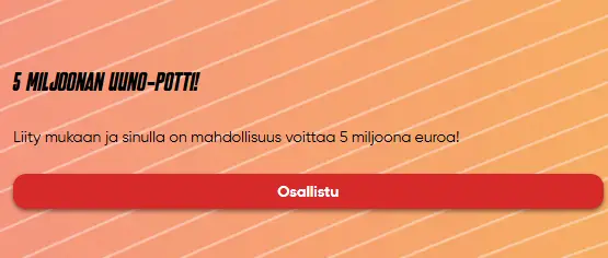 uunolta 5 miljoonan jättipotti