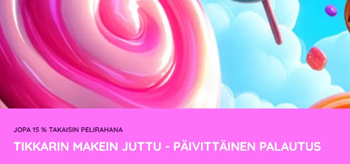 15 jatkuva cashback