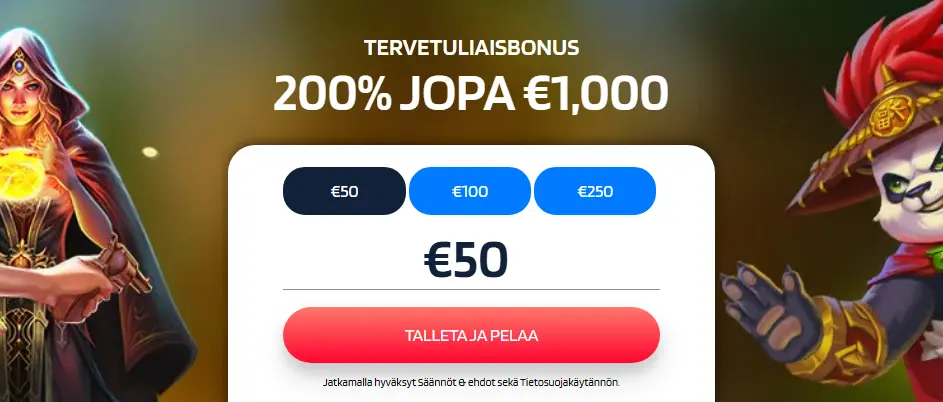 Ensivaikutelma trivelabet kasinolla