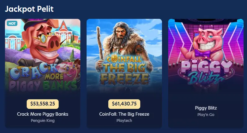 Lucky dreamsilla on paljon jackpot pelejä