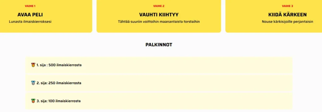 Hurja kasinon spinniralli
